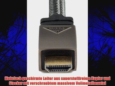 Sound Reference HDMI - 750m hochwertiges High-speed HDMI Kabel mit Ethernet und 24-Karat-1080p-24p