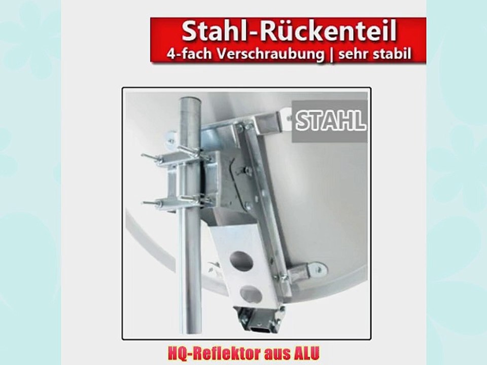 Antenne PremiumX 120cm Alu in Hellgrau SAT Spiegel Sch?ssel Aluminium NEU