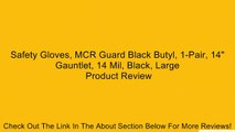 Safety Gloves, MCR Guard Black Butyl, 1-Pair, 14