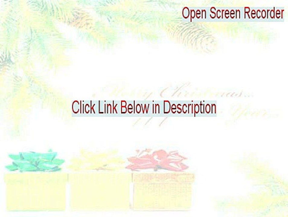 Open Screen Recorder Crack [Legit Download 2015]