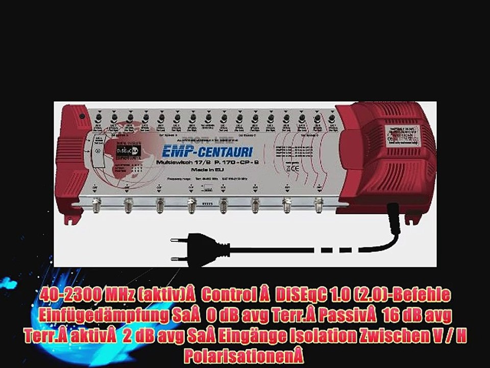 Multischalter EMP-Centauri 17/8 (Gigant) Profiline MS17/8PIU-6 V10 mit Netzteil Switch Matrix