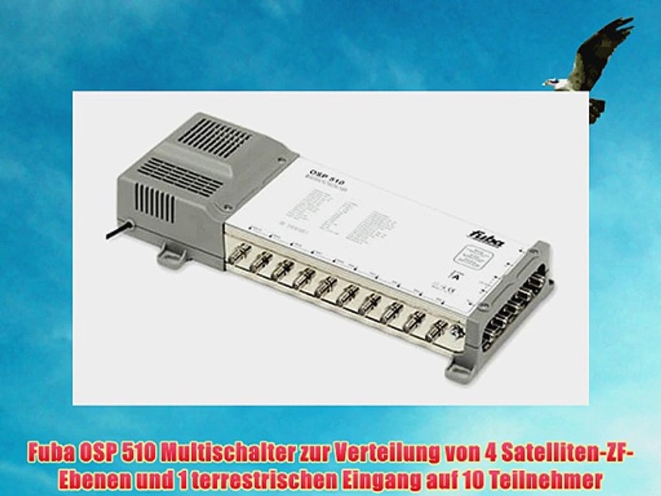 Fuba OSP 510 Multischalter zur Verteilung von 4 Satelliten-ZF-Ebenen und 1 terrestrischen Eingang