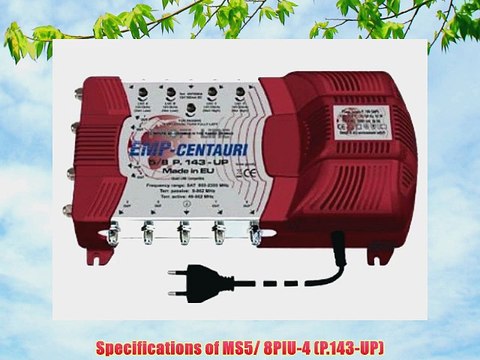 SAT Multischalter EMP Centauri 5/8 (Gigant) Profiline P.143-UP (PIU-4) mit Netzteil Switch
