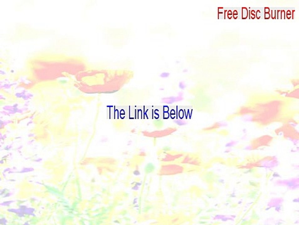 Free Disc Burner Free Download (Download Here)