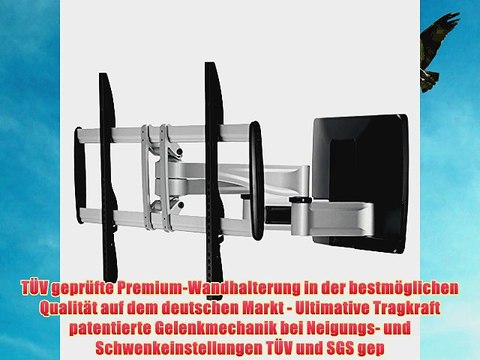 PureMounts TV Wandhalterung PM-Platinum-90 - Flach vollbeweglich schwenkbar neigbar f?r Fernseher