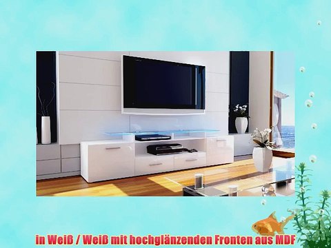TV Board Lowboard Almada V2 in Wei? / Wei? Hochglanz