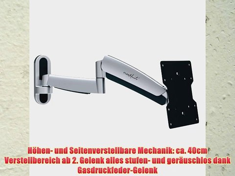 PureMounts TV Wandhalterung PM-Move-37B - Flach vollbeweglich neigbar schwenkbar h?henverstellbar