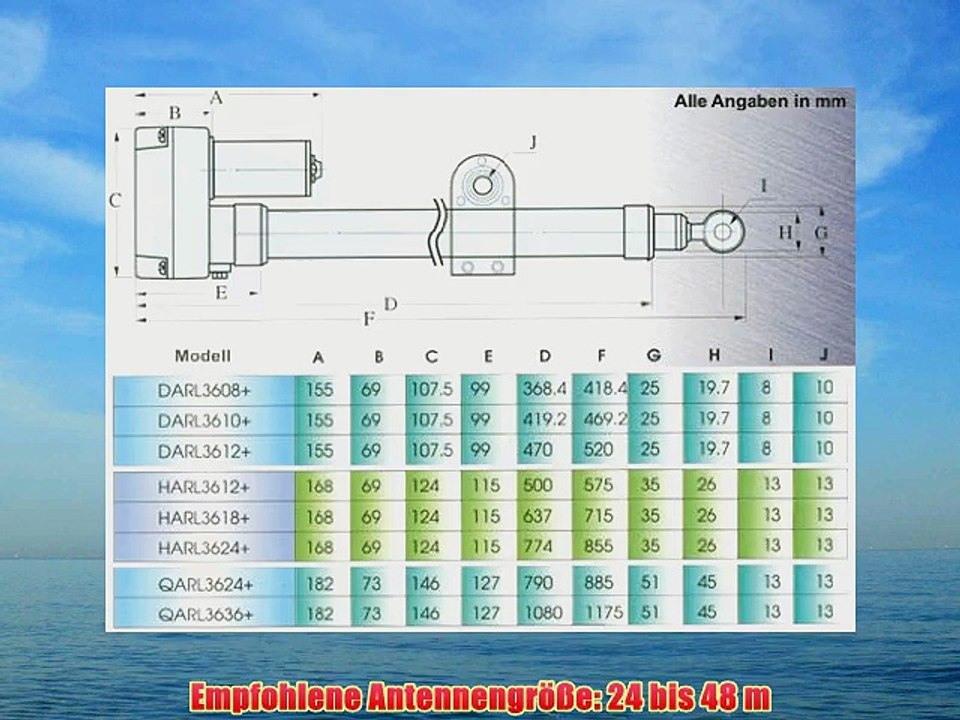 Aktuator Superjack QARL 3624  Schubstangenmotor - 24 Zoll (61 0cm) heavy - 36V DC