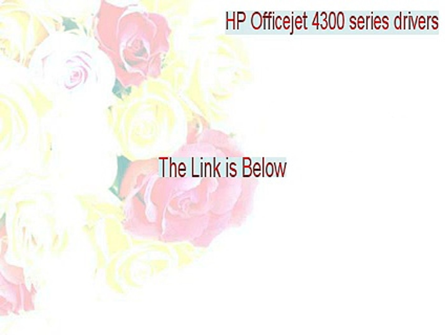 hp officejet 4300 series