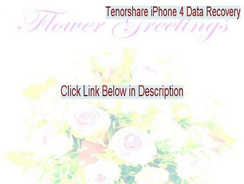 Tenorshare iPhone 4 Data Recovery Full (Instant Download 2015)