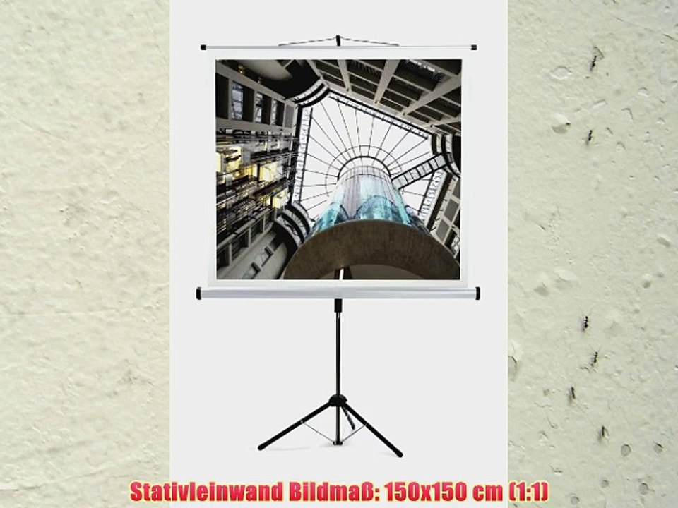 Medium CombiFlex Budget Leinwand mit Stativ (212 cm (84 Zoll) 150x150 cm 1:1 Type D) wei?