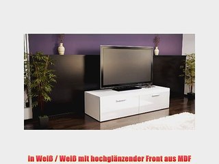 TV Board Lowboard Atlanta in Wei? / Wei? Hochglanz