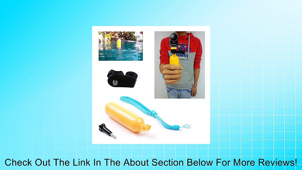 EEEKit 20-in-1 Professional Accessories Bundle Kit for Sony Action Cam HDR-AS15/AS20/AS30V/AS100V/Sony Action Cam HDR-AZ1 Mini Cameras, Adjustable Shoulder Belt Strap Mount + Helmet Strap Mount + Handheld Monopod Extendable Telescope Holder + Chest Belt S