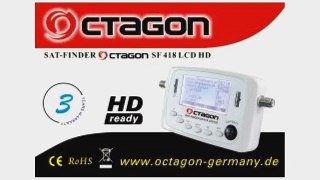 Octagon SF 418 HQ Satfinder LCD HD HDTV FULLHD 3D Sat Finder ASTRA HOTBIRD TURKSAT EUTELSAT