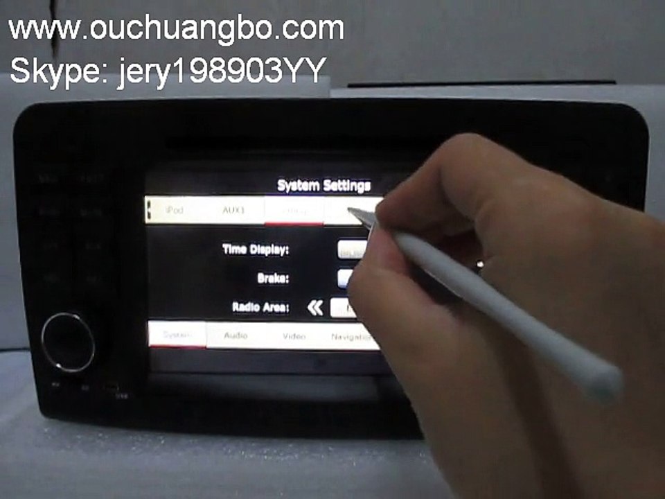 Ouchuangbo Mercedes Benz M300 autoradio gps navi SD operate