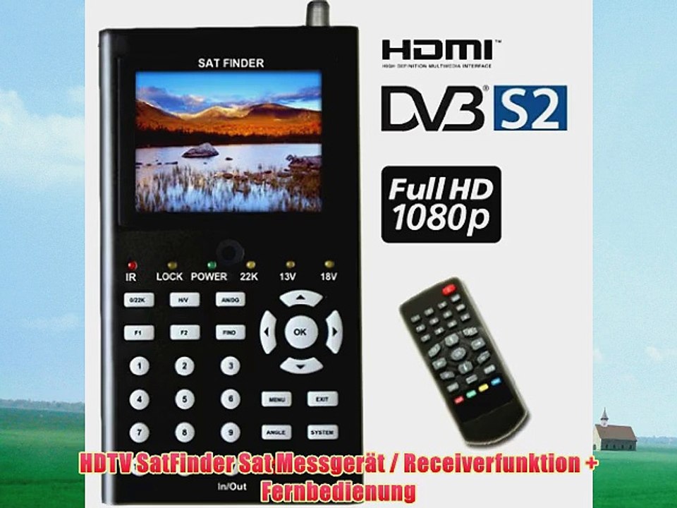 Froggit HD SatFinder Profi Satelliten Messger?t DVB-S DVB-S2 Digital Receiver Funktion HDMI