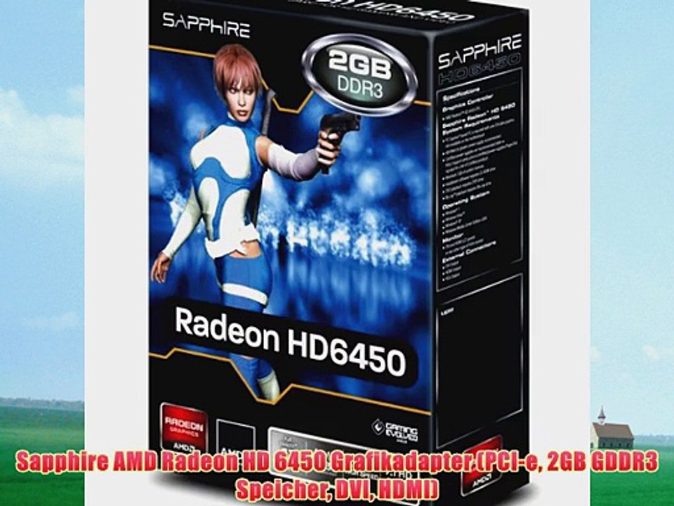 Sapphire AMD Radeon HD 6450 Grafikadapter (PCI-e 2GB GDDR3 Speicher DVI HDMI)