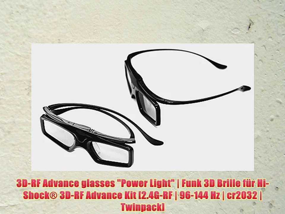 3D-RF Advance glasses Power Light | Funk 3D Brille f?r Hi-Shock? 3D-RF Advance Kit [2.4G-RF
