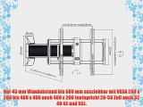 St?rch Vollbewegliche Slide-400 TV Wandhalterung mit 45 bis 680 mm Wandabstand und 40Kg Tragkraft