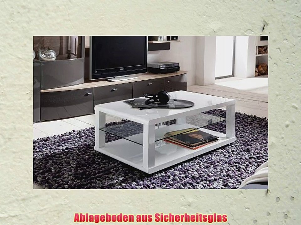Presto mobilia 11693 Couchtisch Wohnzimmertisch TV Rack Tisch Ulejo 08 100 x 60 x 43 cm Hochglanz