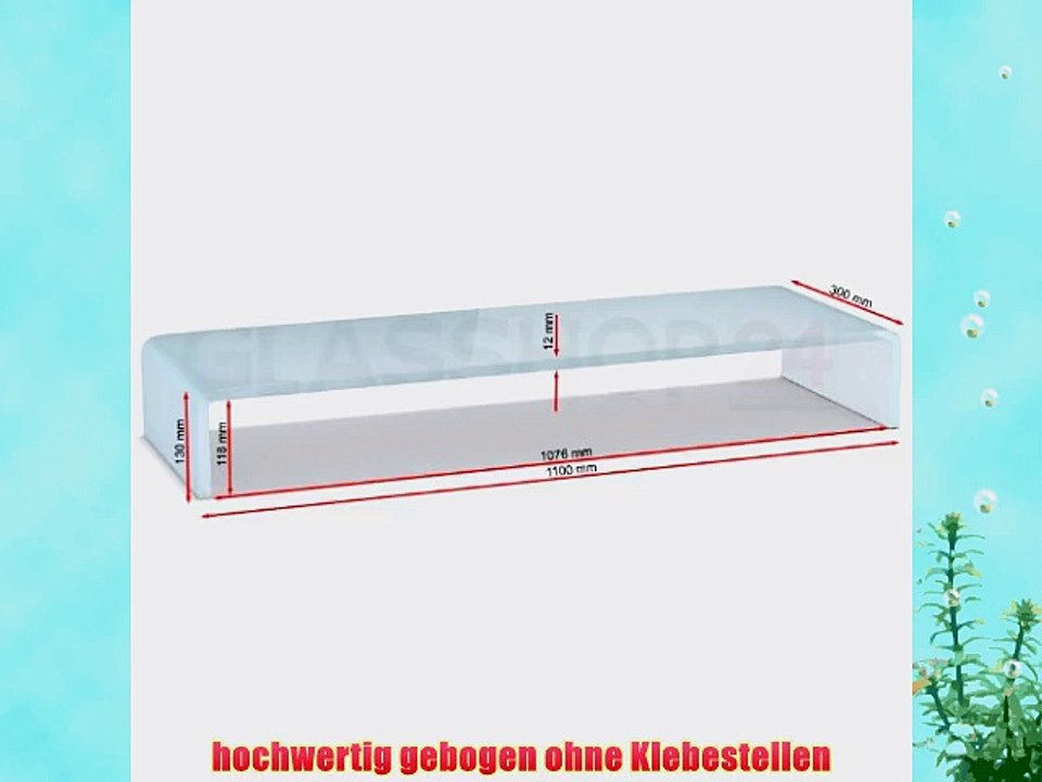 TV-Glasaufsatz Monitor Erh?hung (B/T/H) 1100x300x130mm - superwei?