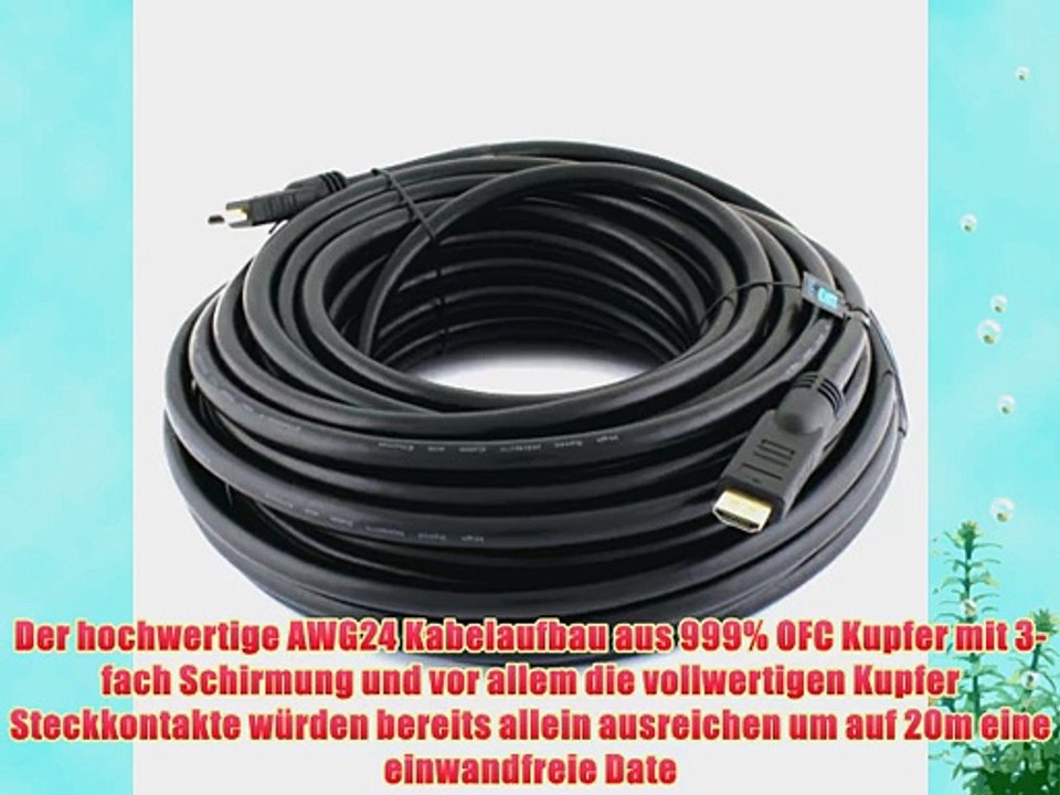 Ligawo ? Redmere High Speed HDMI Kabel mit Ethernet 25m / Verst?rker Repeater Kabel