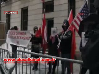 Vatan Partisi'nden Davutoğlu'na ABD'de protesto