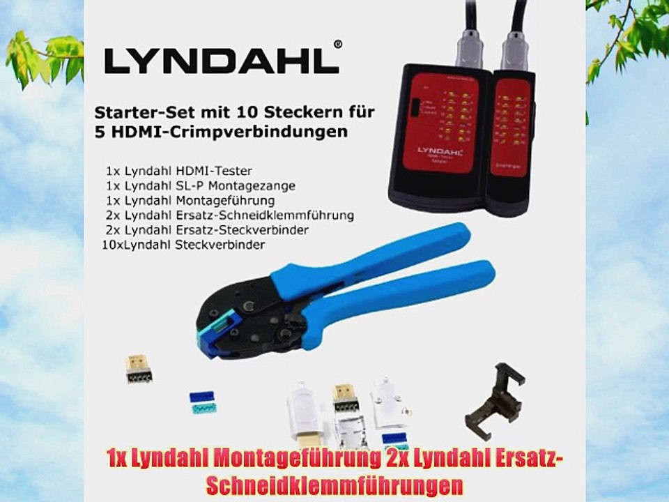 Lyndahl DIY Einsteigerset mit 10 SL-P HDMI-Steckverbindern 1.4 HDMI Kabel selber crimpen /