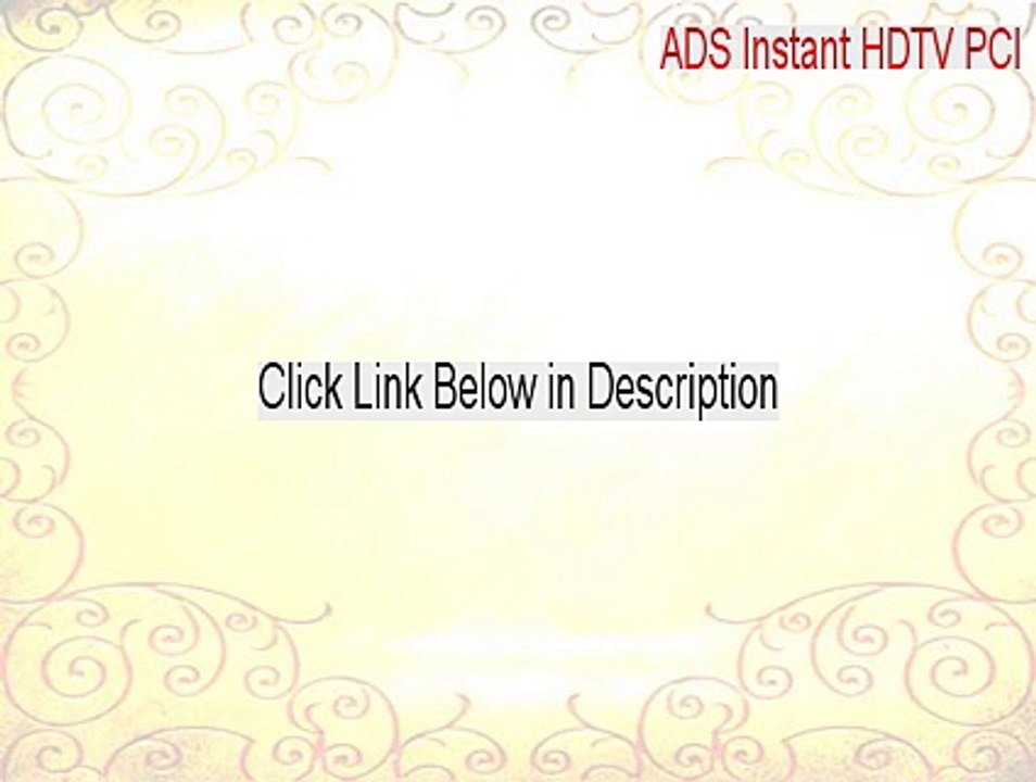 ADS Instant HDTV PCI Crack (Free Download)