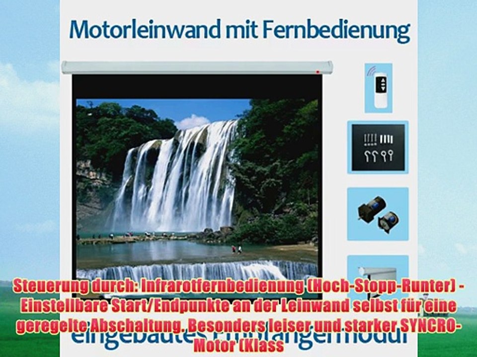 ULTRALUX ? DELUXE Motor Leinwand | 287 cm (112) Diagonale | 250 x 141 cm wei?e Fl?che | 16:9