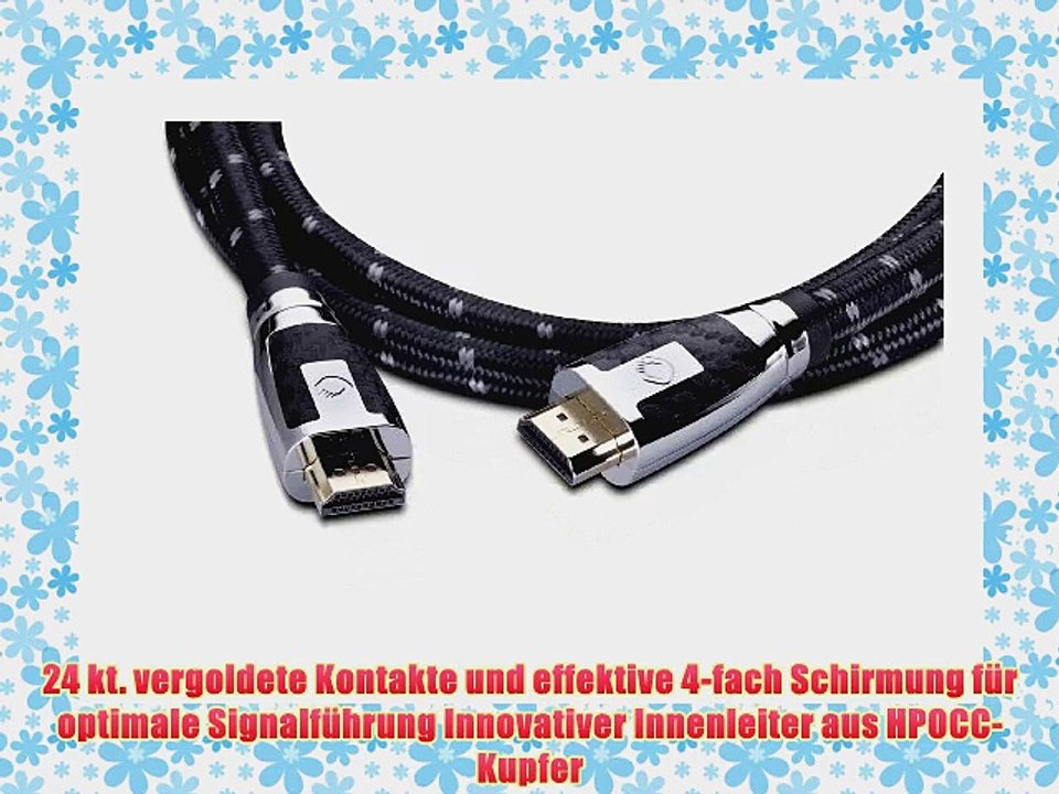 Oehlbach XXL? Carb Connect 120  High-Speed-HDMI?-Kabel mit Ethernet  schwarz / grau  1.20 m