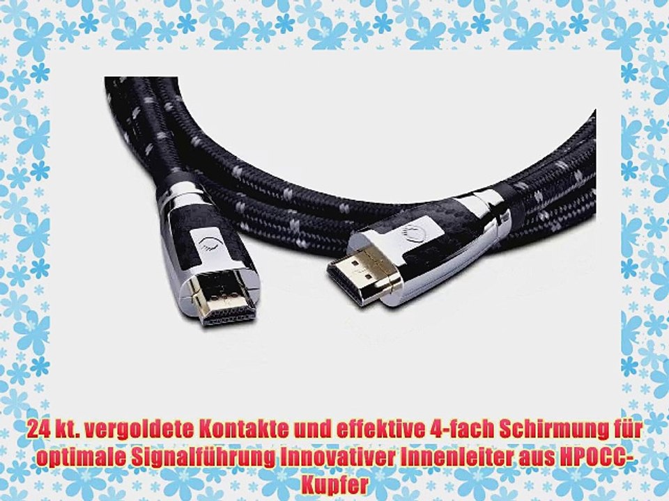 Oehlbach xxl? carb connect 120  high-speed-hdmi?-kabel mit ethernet  schwarz / grau  1.20 m