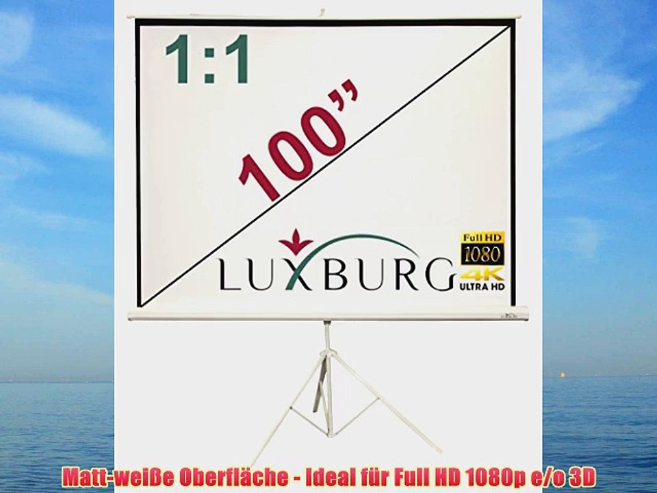 Luxburg? 99 178x178 cm Full HD 3D Manual Leinwand Beamer Projektionsleinwand mit abnehmbaren