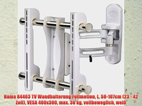 Hama 84463 TV Wandhalterung Fullmotion L 58-107cm (23 - 42 Zoll) VESA 400x300 max. 36 kg vollbeweglich