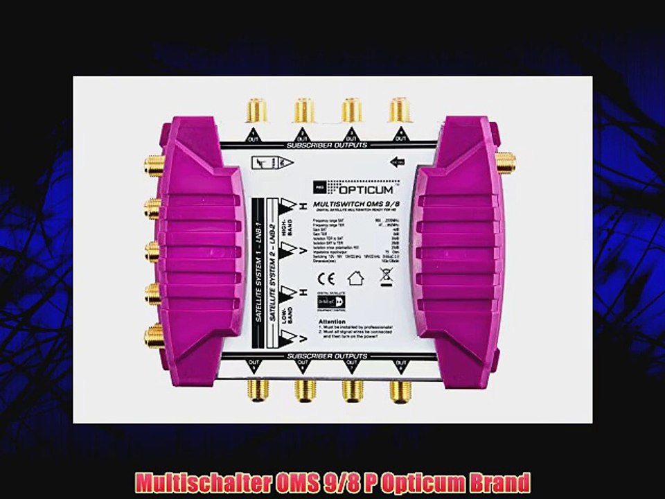 Opticum multischalter oms 9/8 p mit vergoldeten kontakten