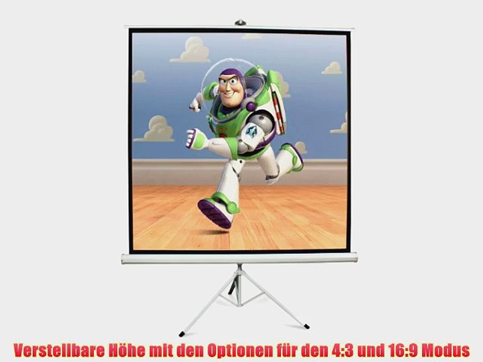 Lavolta 84 Tragbar Stativ Beamer Leinwand Projektionswand - HD Mattwei?e Folie - 150cm x 150cm