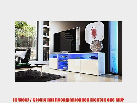 TV Board Lowboard Granada V2 in Wei? / Creme Hochglanz