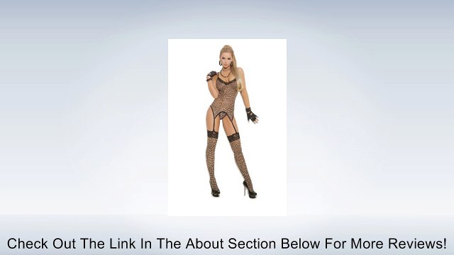 Sexy Leopard Print Camisette, G-String & Stockings Lingerie Set Review