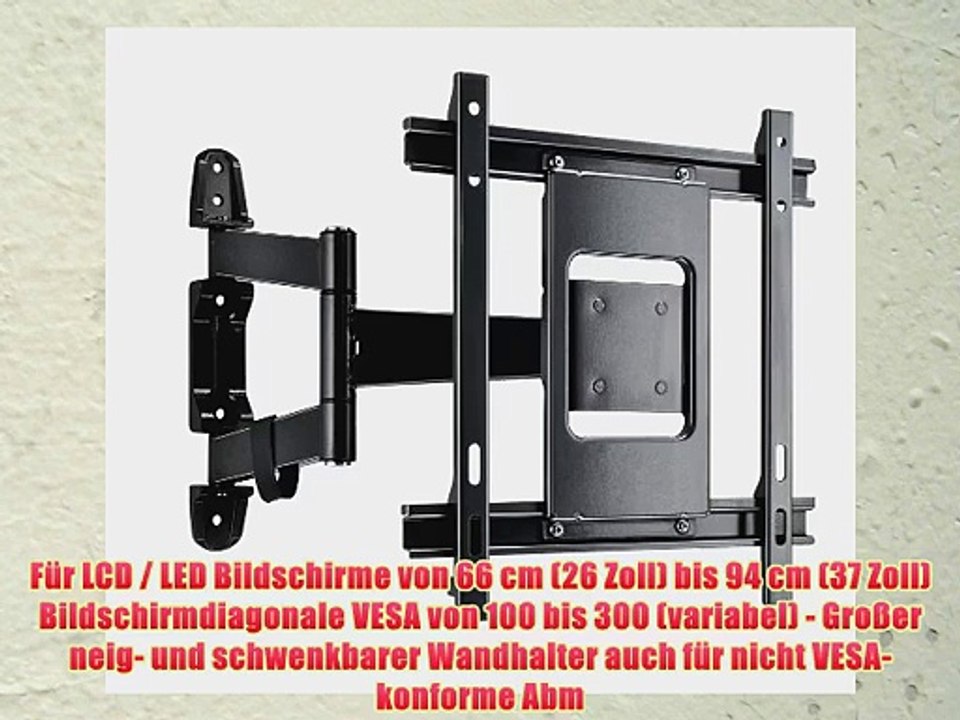 Vivanco WM3735 TV Wandhalterung 66 - 94 cm (26 - 37 Zoll) bis 25 kg voll beweglich schwarz