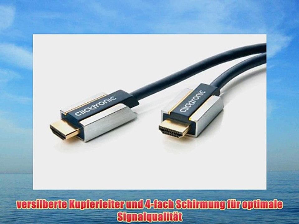 Clicktronic Advanced Standard HDMI Kabel mit Ethernet (Full HD 3D-TV ARC 20m)
