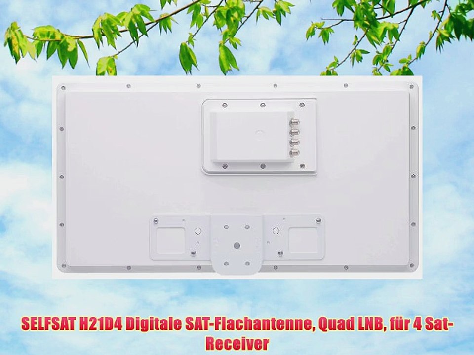SELFSAT H21D4 Digitale SAT-Flachantenne Quad LNB f?r 4 Sat-Receiver