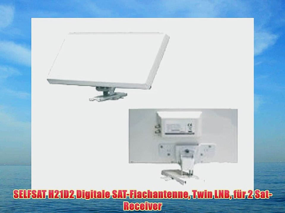 SELFSAT H21D2 Digitale SAT-Flachantenne Twin LNB f?r 2 Sat-Receiver