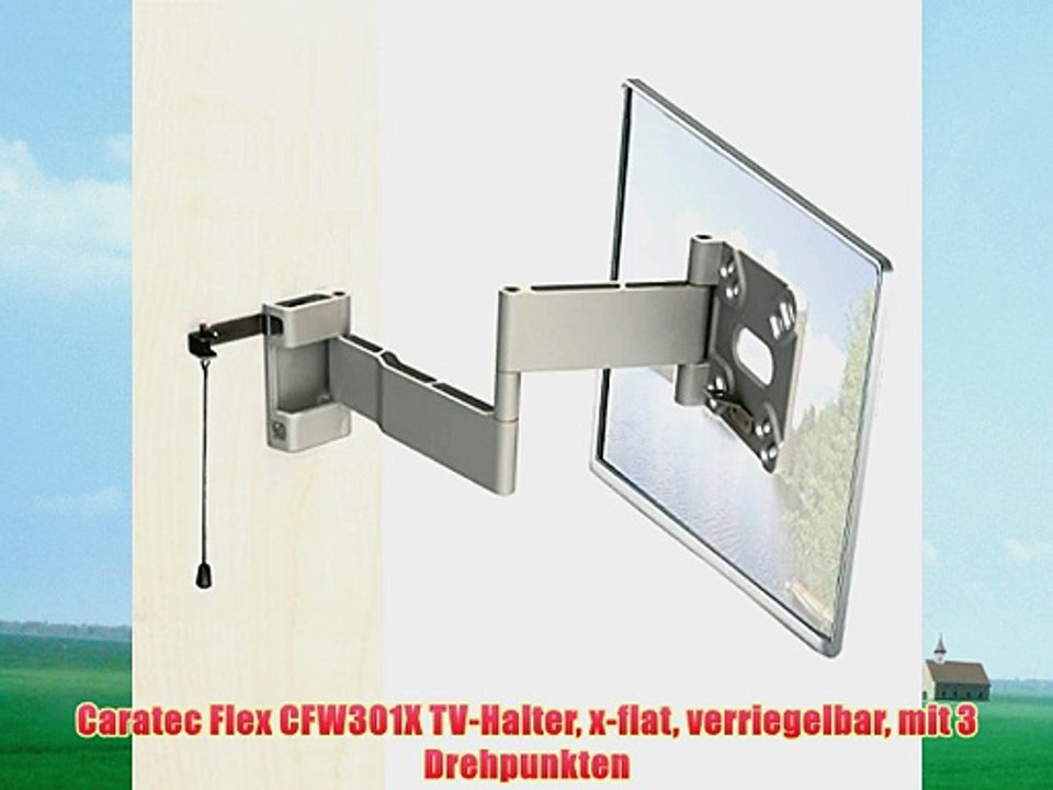 Caratec Flex CFW301X TV-Halter x-flat verriegelbar mit 3 Drehpunkten