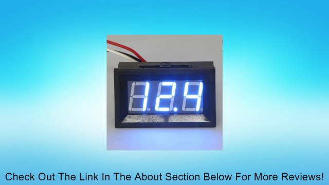 RioRand 0.56 Digital Car Voltmeter DC 0-99.9V Blue LED Panel Power Monitor Voltage Panel Meter Review
