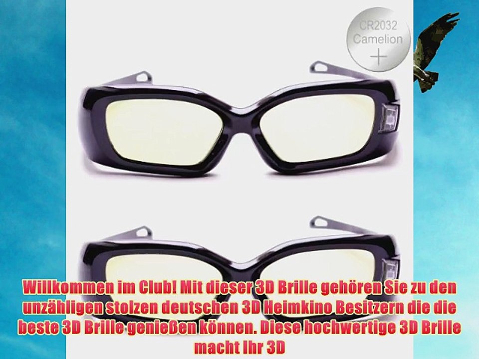 2 St?ck 3D Brillen 3.GENERATION PERFEKT der Marke VIDIMENSIO? f?r alle 3D ready DLP Projektoren