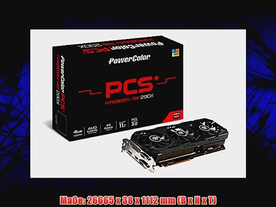 PowerColor Radeon R9 290X Grafikkarte NVIDIA (PCI-e 4GB GDDR5 Speicher HDMI 1 GPU)