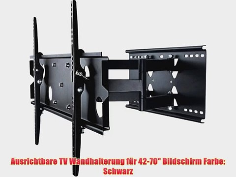 Ausrichtbare TV Wandhalterung f?r 42-70 Bildschirm Farbe: Schwarz
