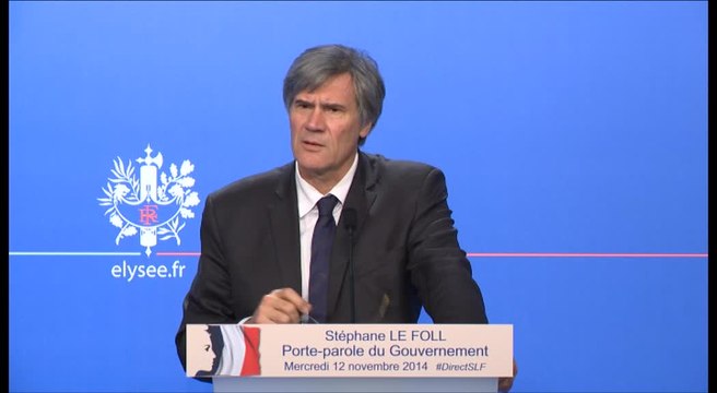 Compte rendu du conseil des ministres du mercredi 12 novembre 2014