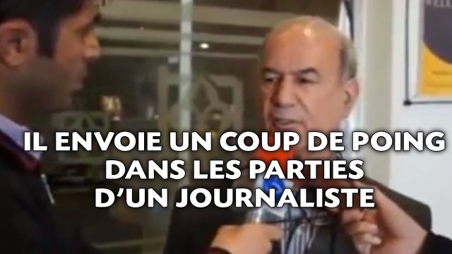 Un président de club iranien envoie un coup de poing dans les parties d'un journaliste