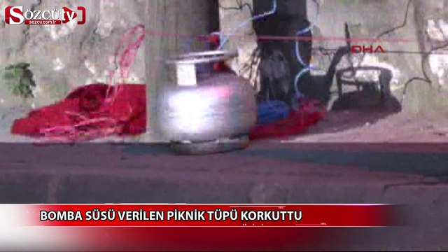 Bomba süsü verilen piknik tüpü korkuttu